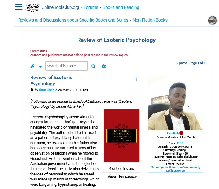 Review of Esoteric Psychology