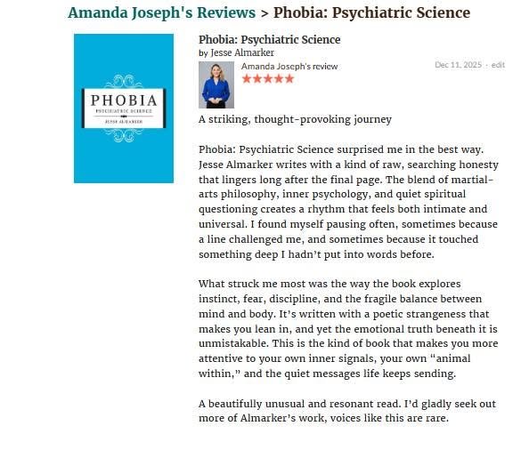 Review of Phobia: Psychiatric Science